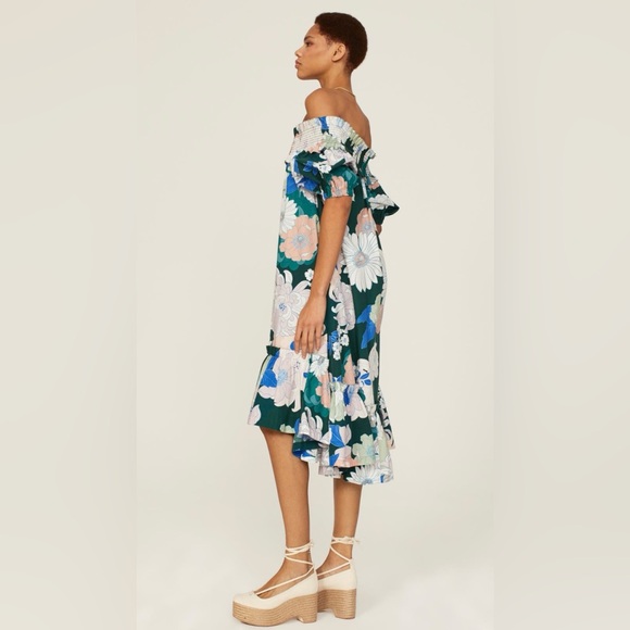 Anthropologie Cara Cara Floral Dress with Ruffle Hem And Pockets XS - Picture 3 of 11